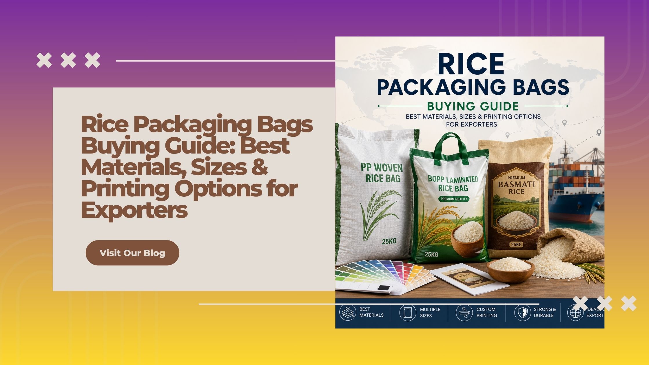 Rice Packaging Bags Buying Guide Best Materials, Sizes & Printing Options for Exporters